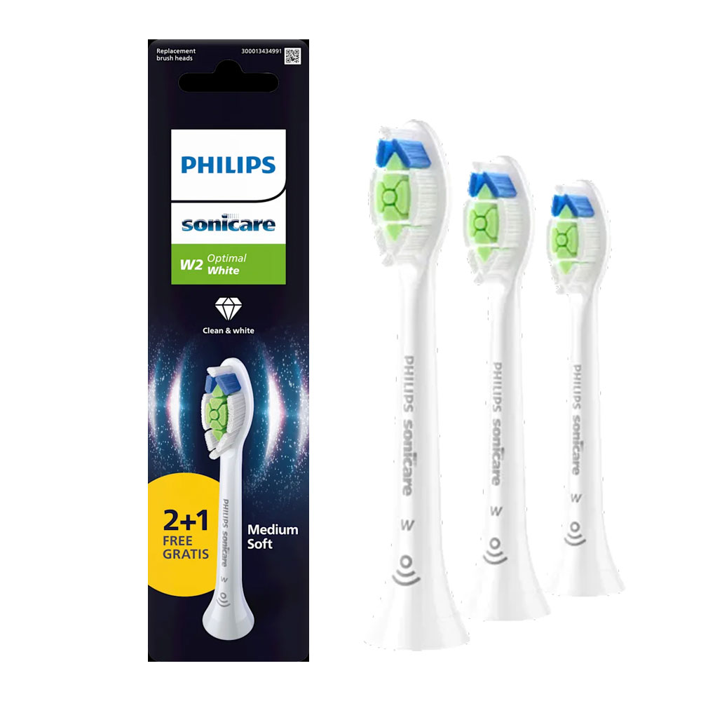 Philips Sonicare Têtes De Brosse A Dents Blanche Optimal White W2 HX6063/87 x2+1