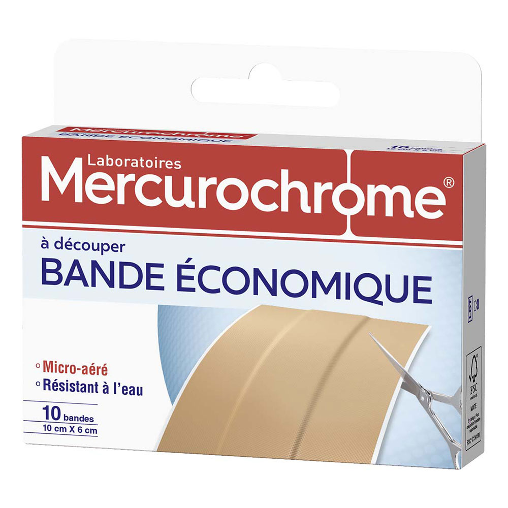 Mercurochrome Pansement Bande Economique 10 Bandes