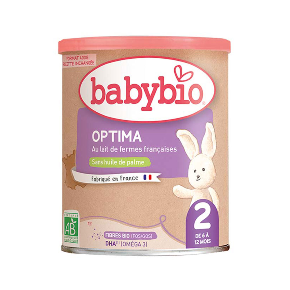 Babybio Laits Infantiles Optima 2 En poudre Formule Avec Fibres De 6 À 12 Mois 400g
