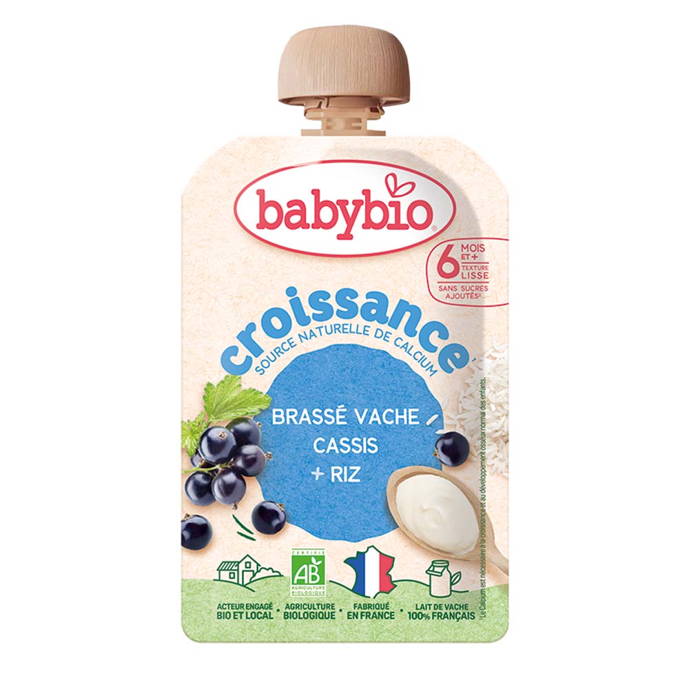 Babybio Desserts Lactés Gourde Brassé Croissance 100g
