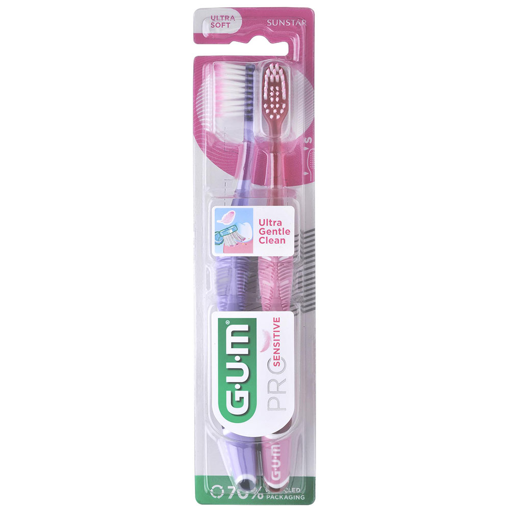 Gum Pro Sensitive Brosse à Dents Ultra-Souple 15/100e x2