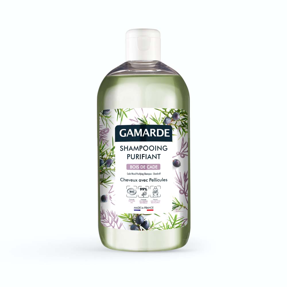 Gamarde Shampooing Purifiant Bio Bois De Cade Cheveux Avec Pellicules 500ml