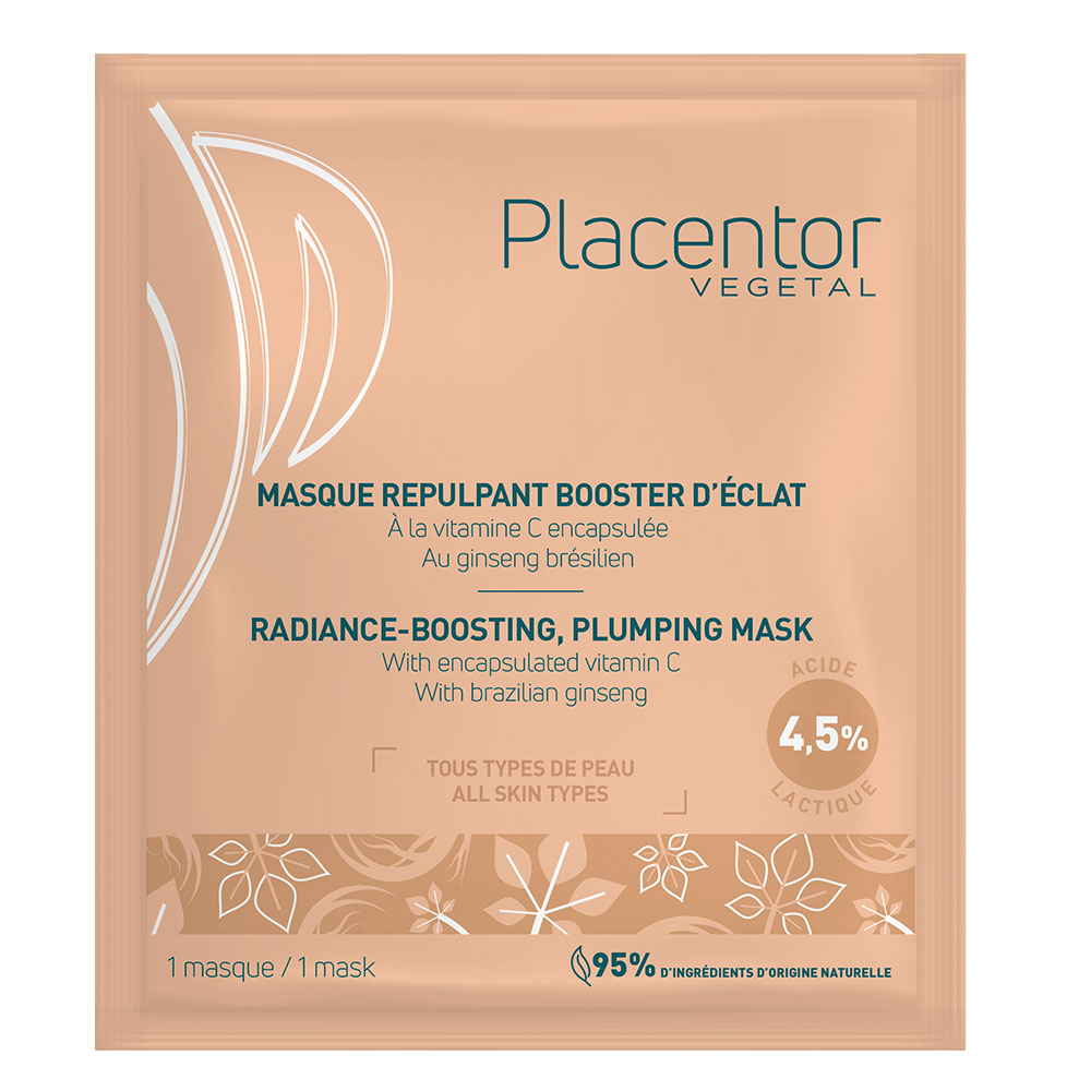 Placentor Végétal Masque repulpant booster d'éclat Tous types de peaux 25g