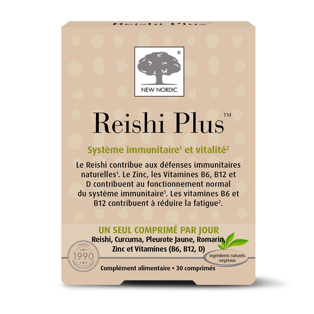 New Nordic Reishi Plus 30 Comprimés