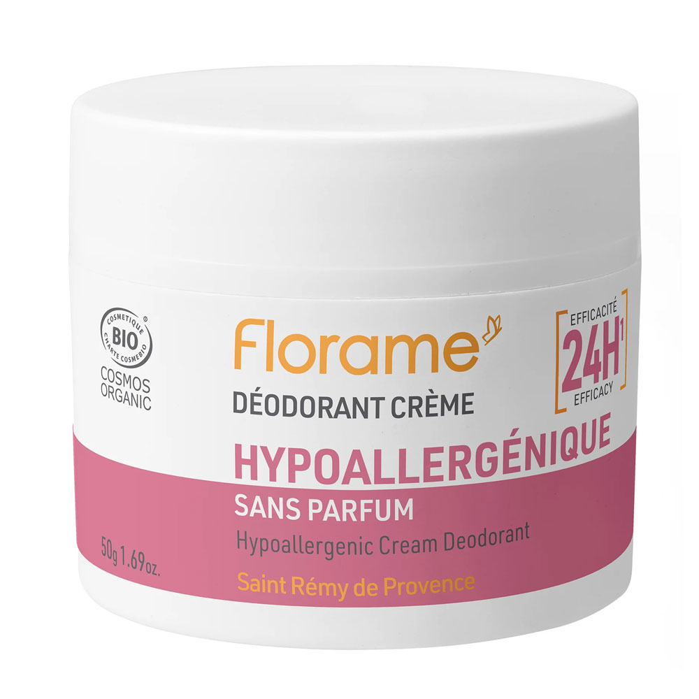 Florame Deodorant Crème Hypoallergénique Bio 50g