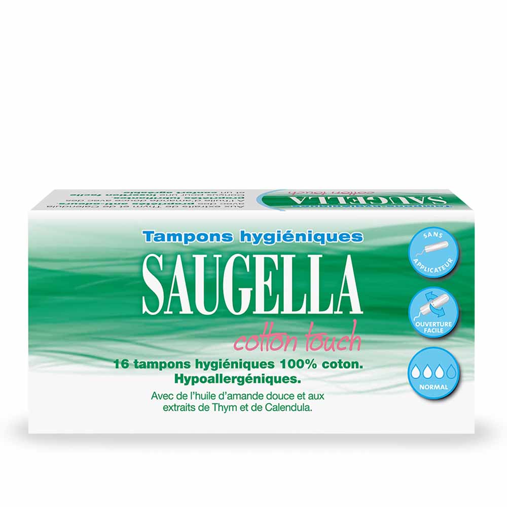 Saugella CottonTouch Tampons Hygieniques Flux Normal Hypoallergénique x16