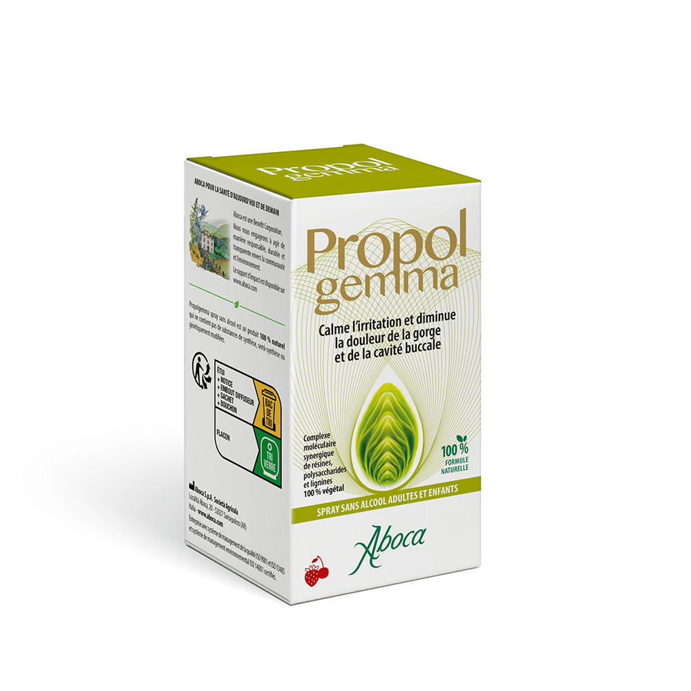 Aboca Propolgemma Spray Mal De Gorge Bio Goûts Fruits Rouges 30ml