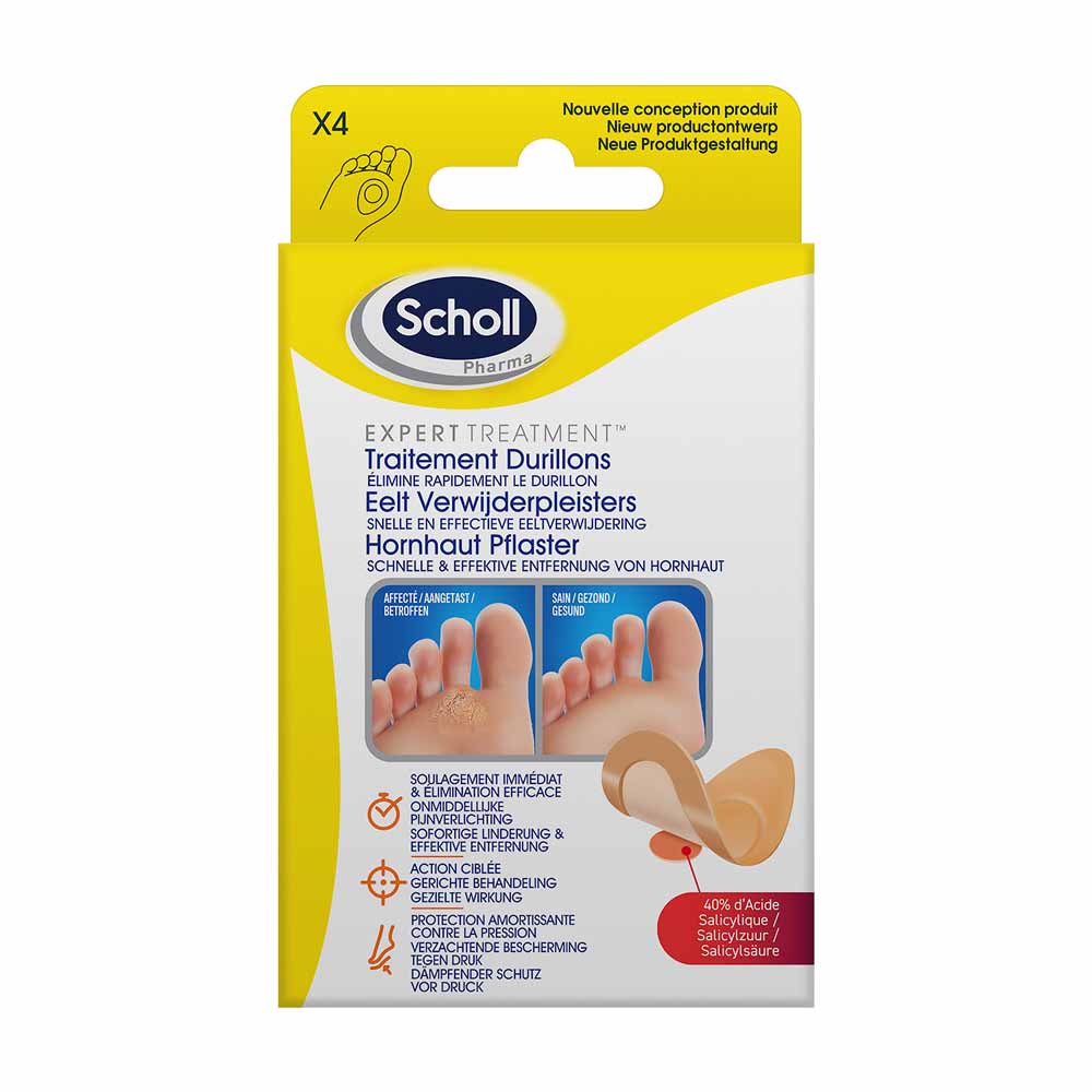 Scholl Pansements Traitement Durillons Coricide x4