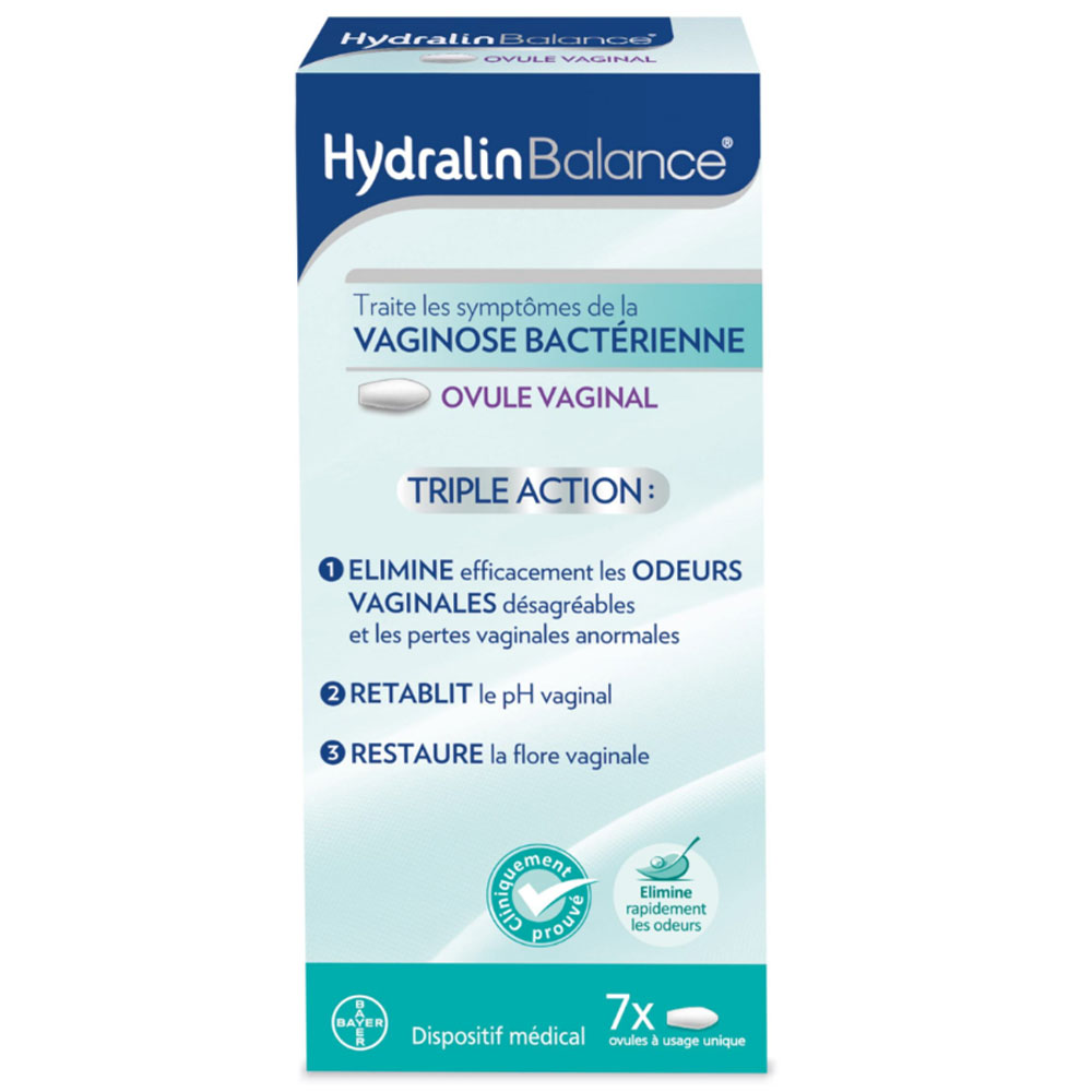 Hydralin Balance Ovule Vaginal Triple Action x7