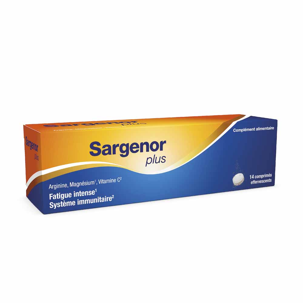 Sargenor Plus Arginine Magnésium Vitamine C 14 Comprimés Effervescents