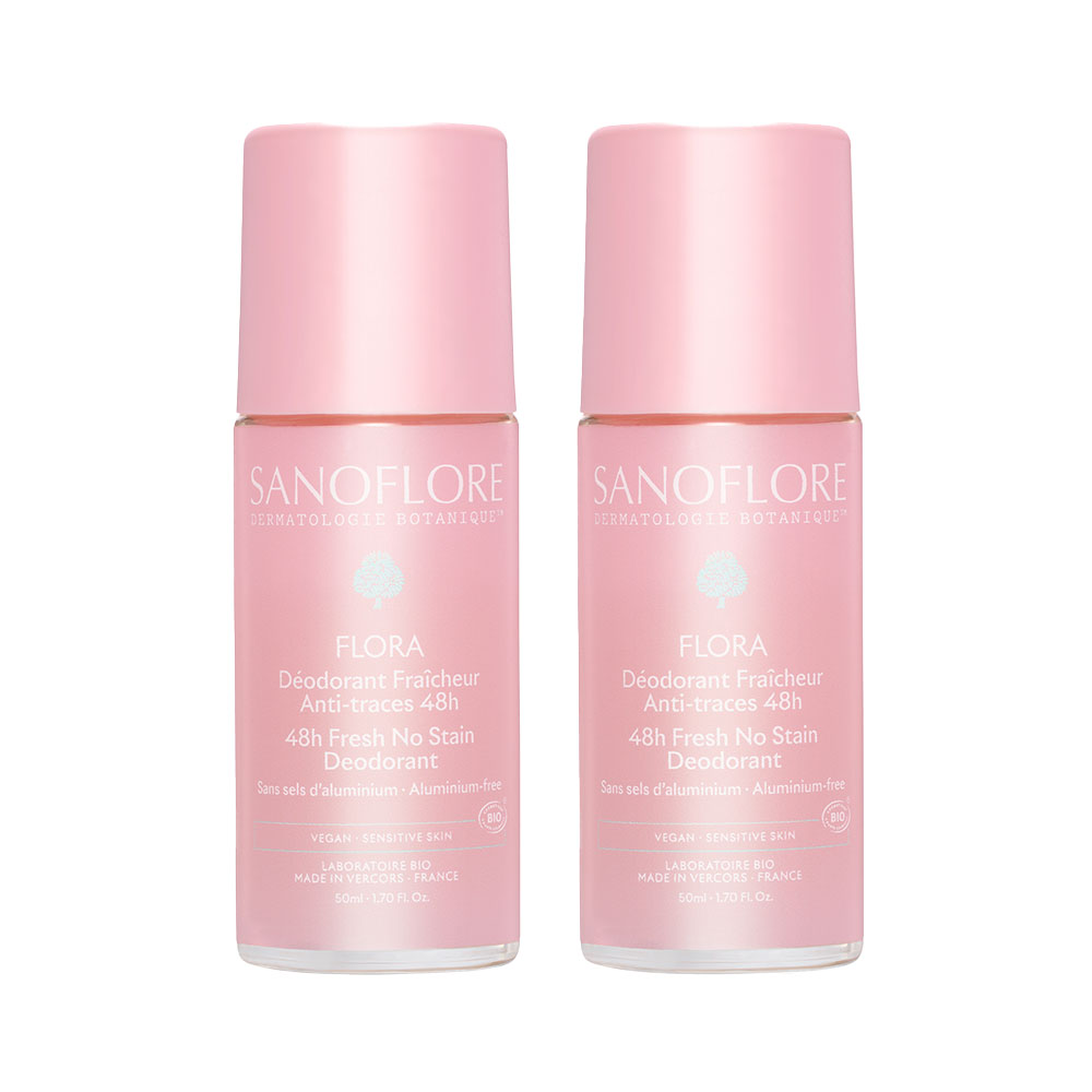 Sanoflore Deodorants Flora Fraîcheur & Anti-Traces 48h 2x50ml