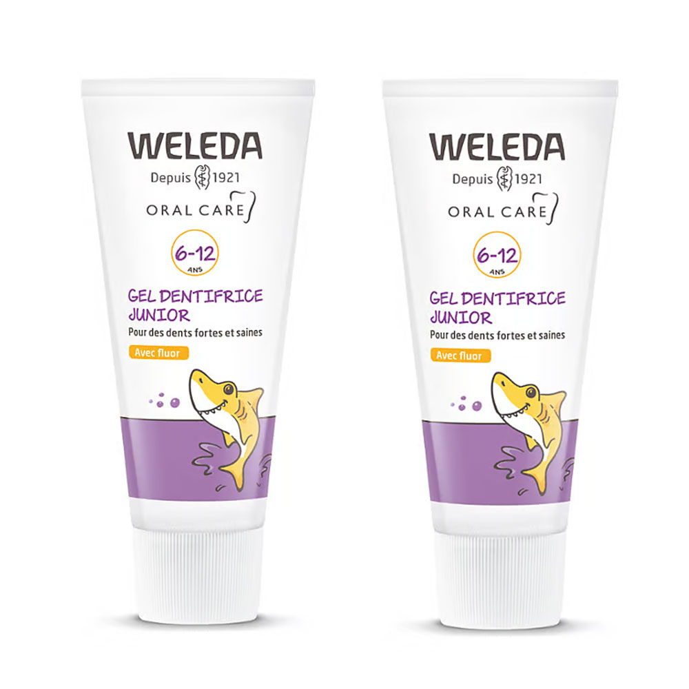 Weleda Gel Dentifrice Junior 6-12 Ans Avec Fluor 2x50ml
