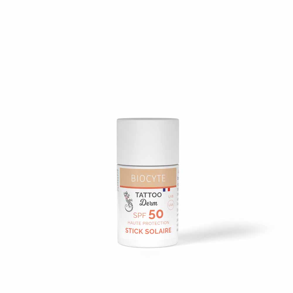 Biocyte Tattoo Derm Stick Solaire SPF50 Haute protection solaire Format nomade 18g