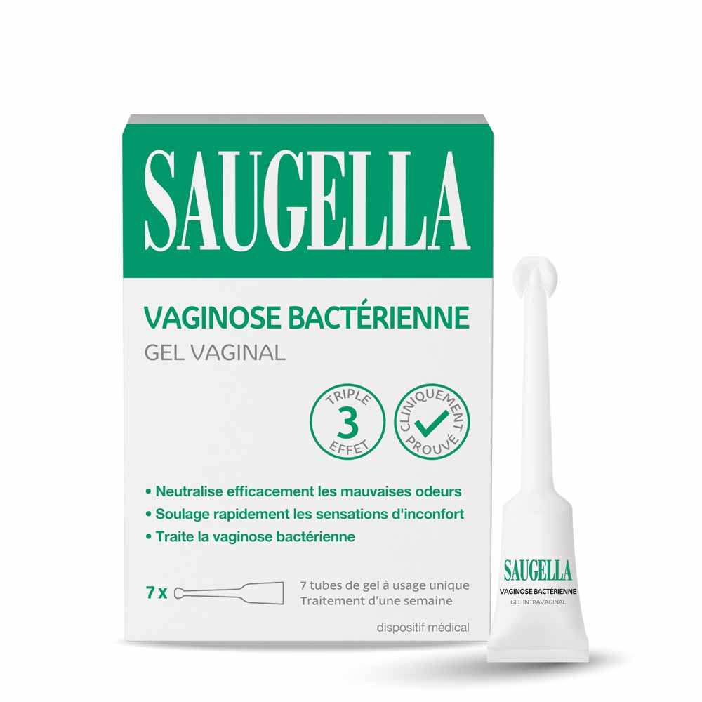 Saugella Gel Triple effet Traitement Vaginose Bactérienne 7 tubes applicateurs