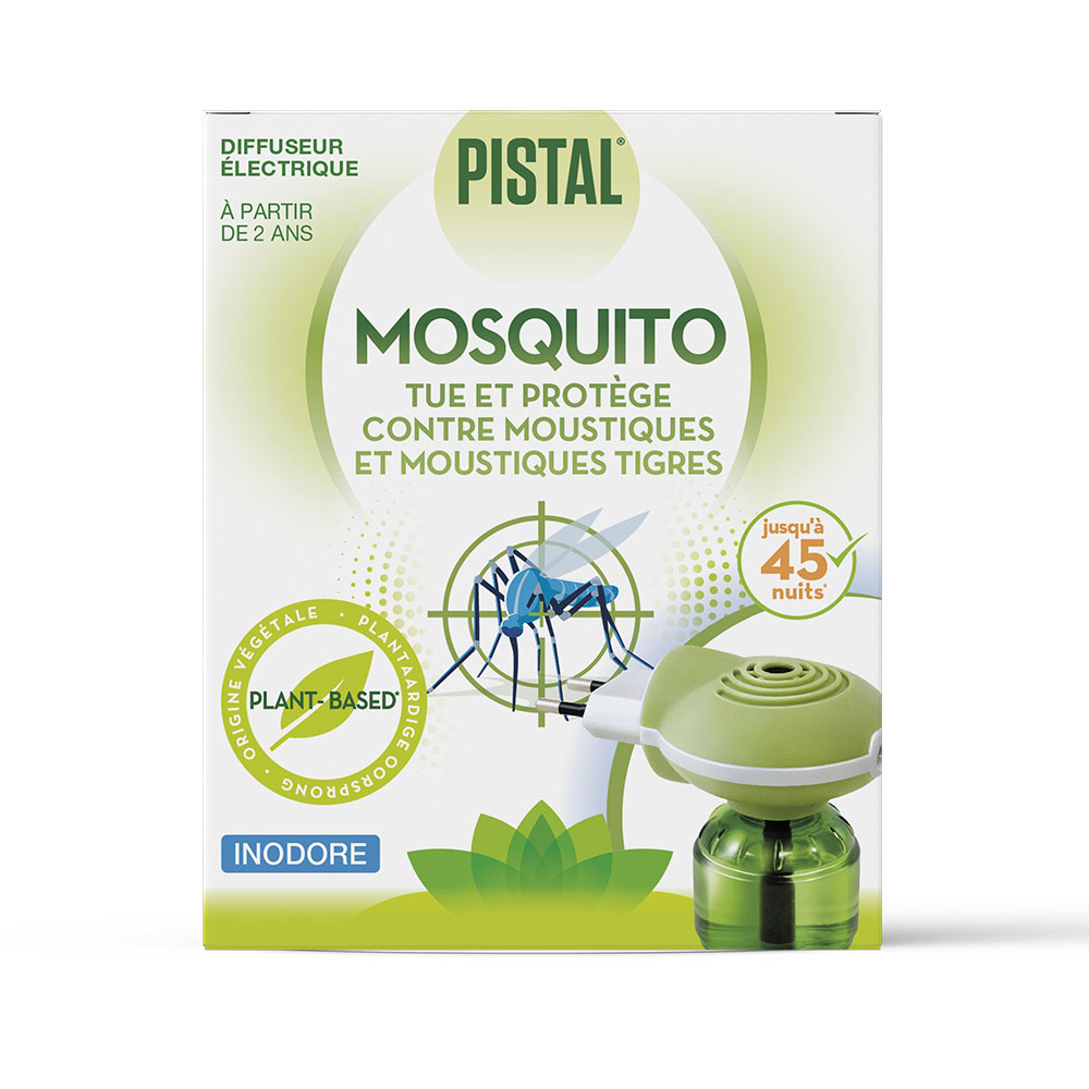 Pistal Mosquito Diffuseur & recharge anti-moustiques Végétale 45 nuits