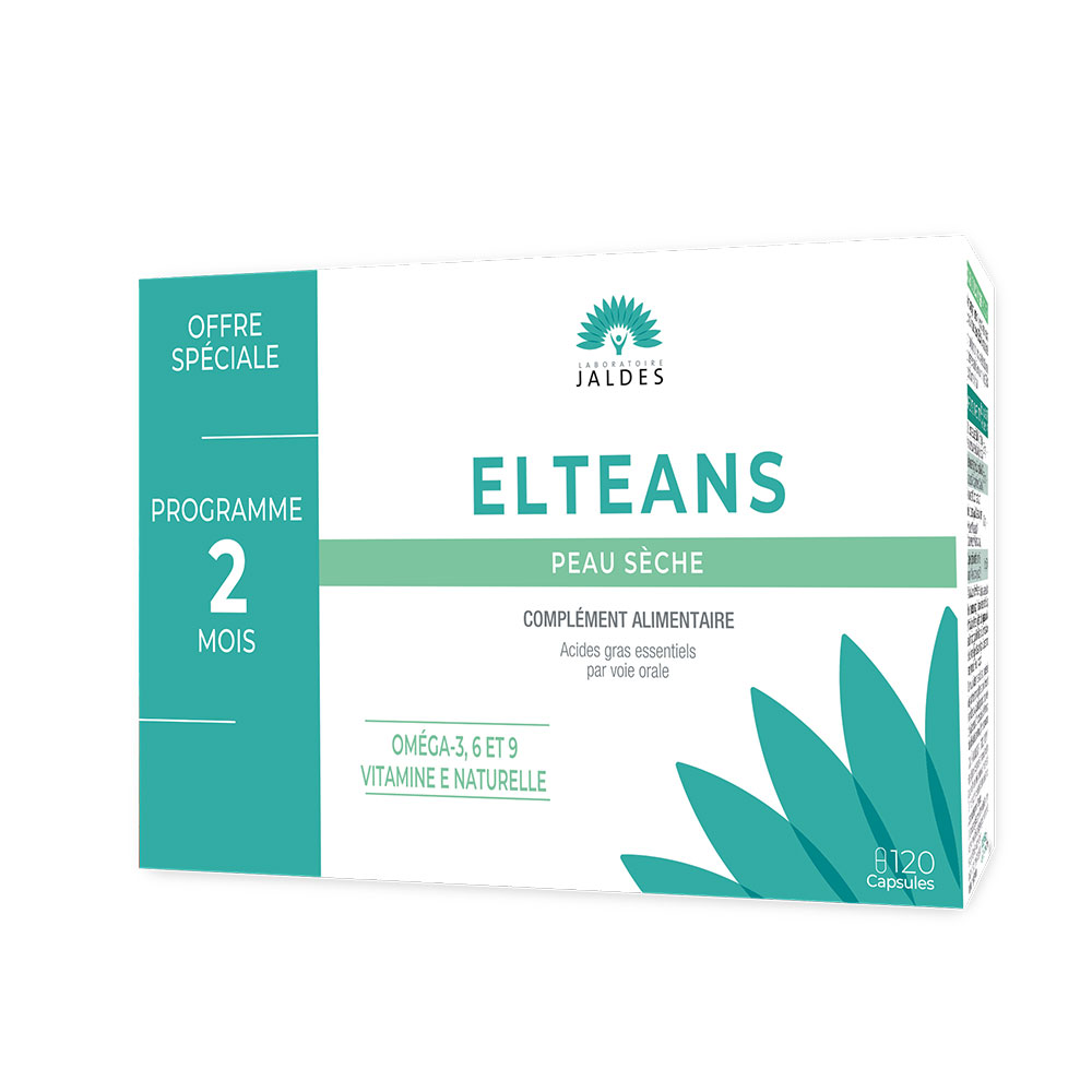 Jaldes Elteans Omega 3,6,9 Peau seche 2x60 capsules