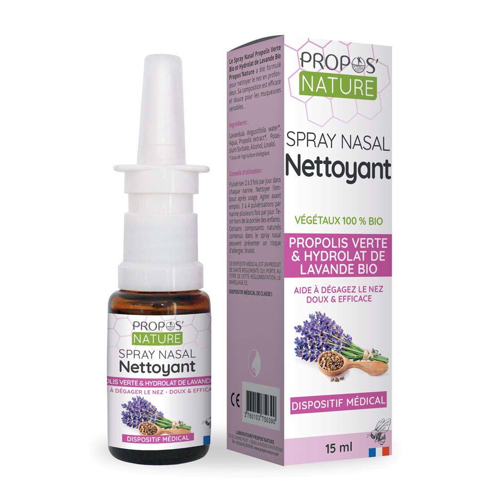 Propos'Nature Spray Nasal Propolis Verte Et Hydrolat De Lavande Bio 15ml