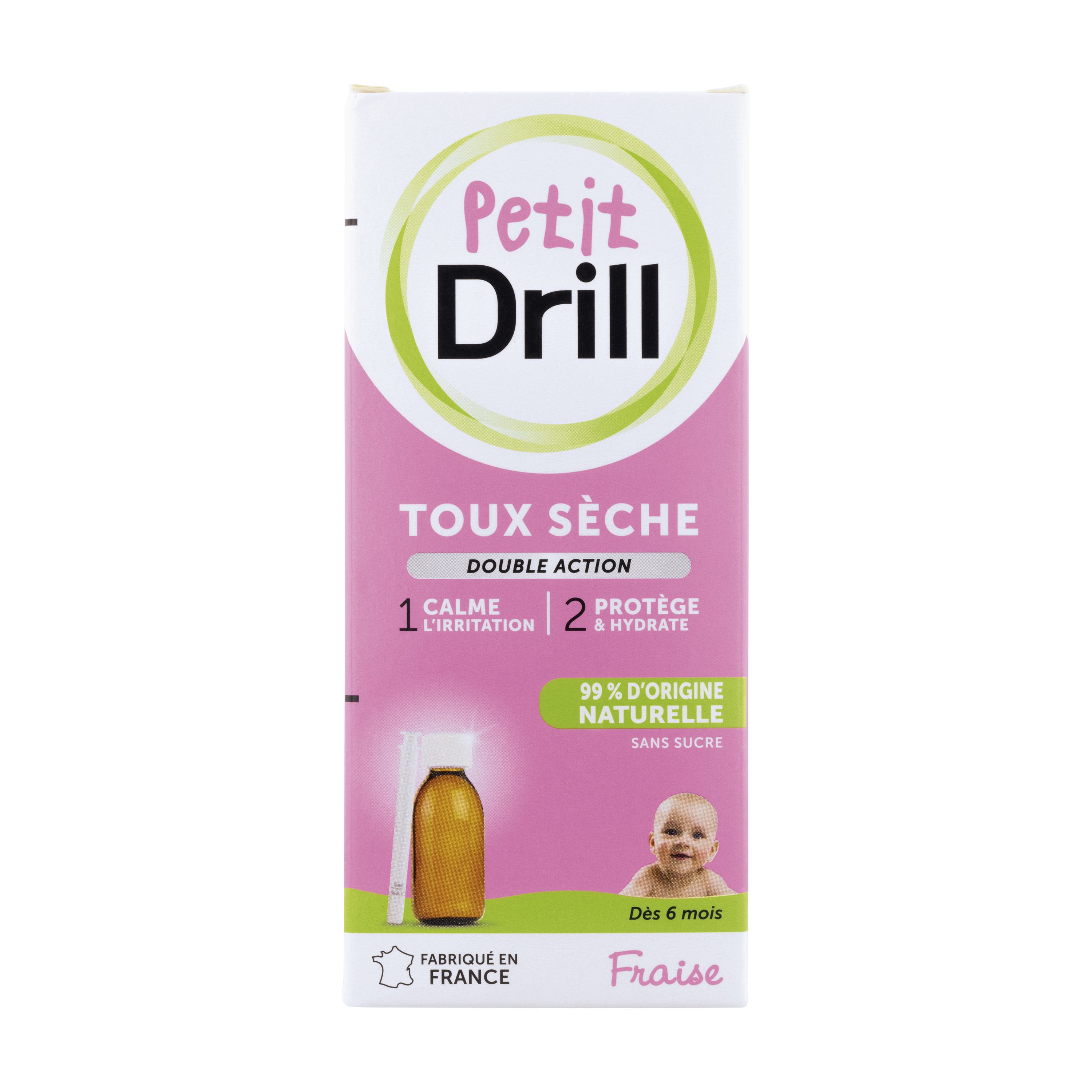 Drill Petit Sirop Toux Sèche Goût Fraise 125ml