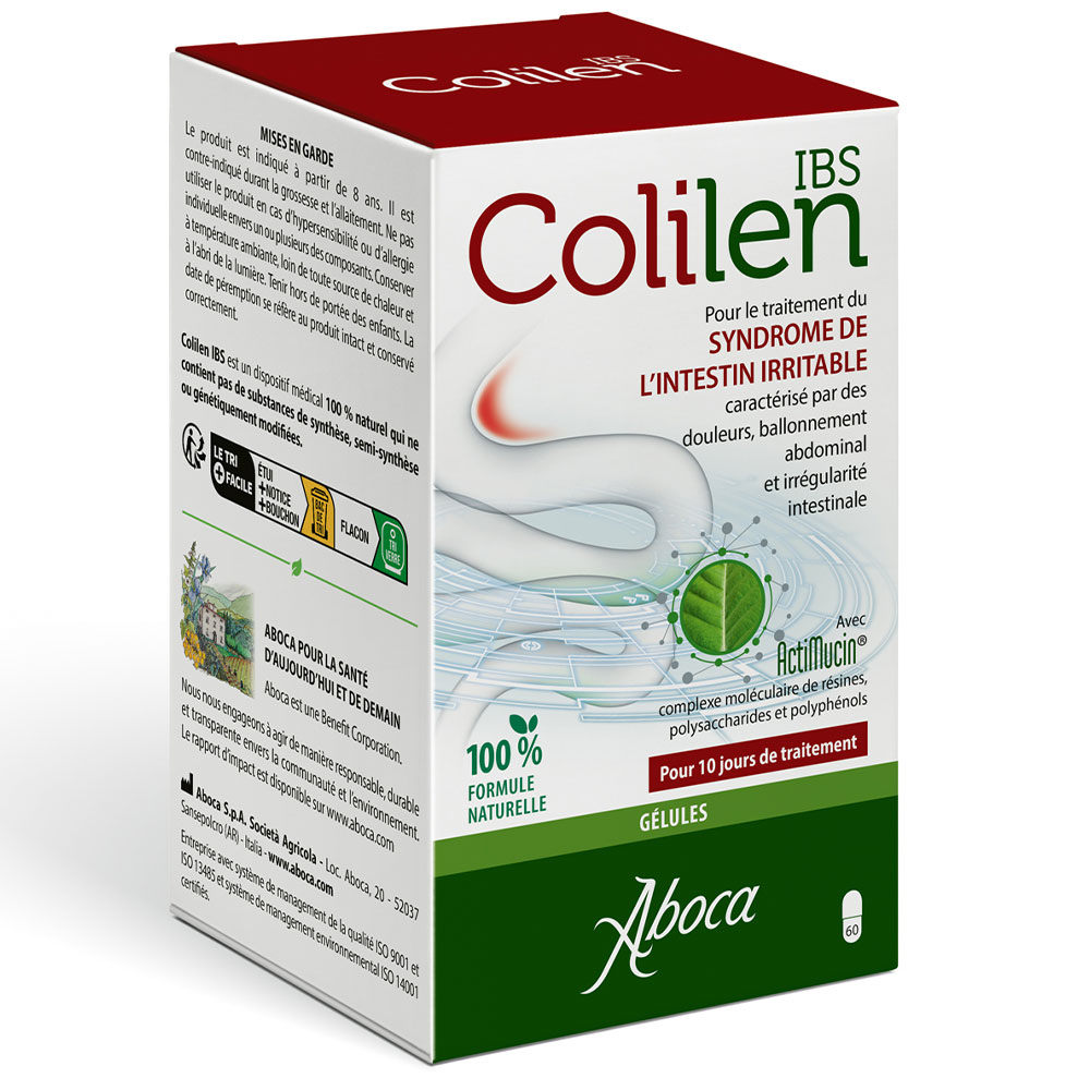 Aboca Gastro-intestinale Colilen Ibs Traitement du Syndrome de l'Intestin Irritable 60 Gélules