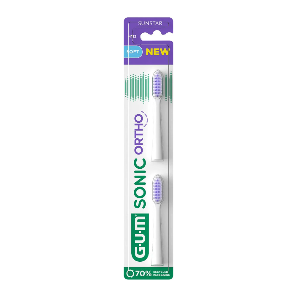 Gum Sonic Ortho Recharges Brosse À Dents x2