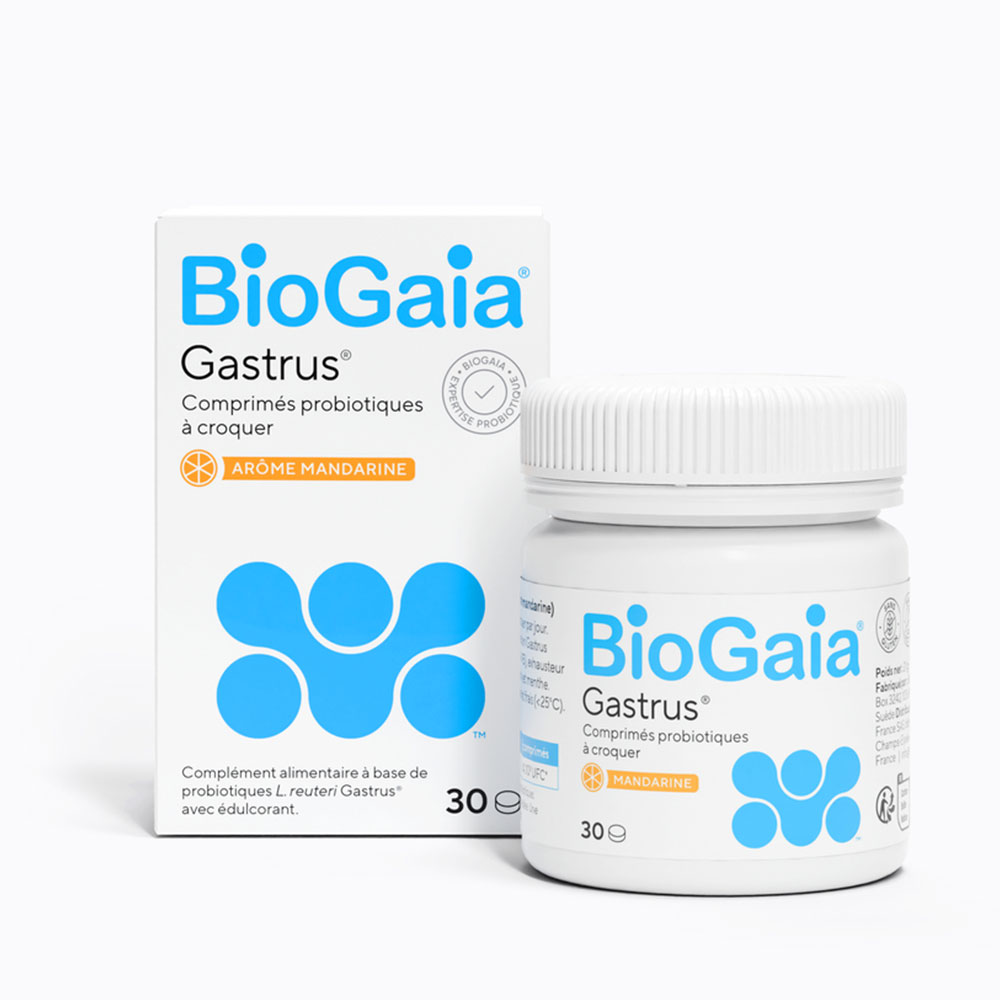 Biogaia Probiotiques Gastrus® Arôme Mandarine 30 comprimés à croquer