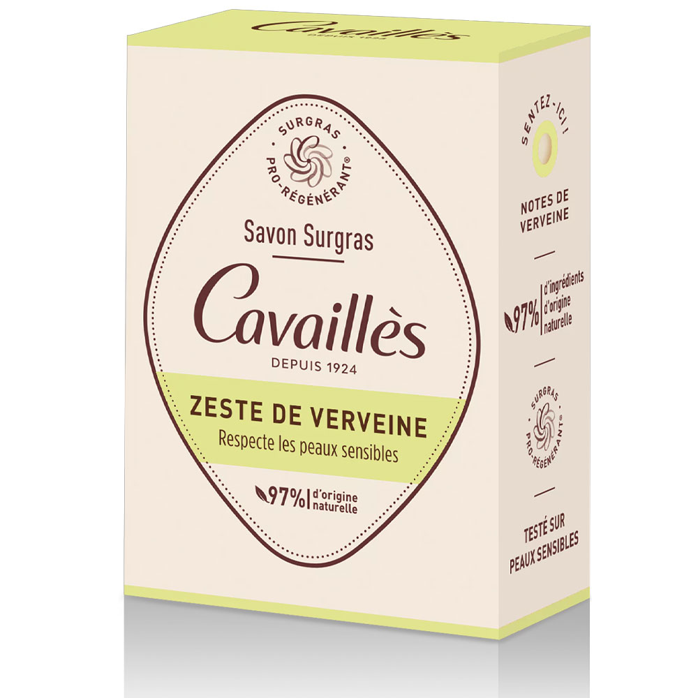 Cavaillès Surgras Pro-Régénérant Savon Zeste de Verveine 100g