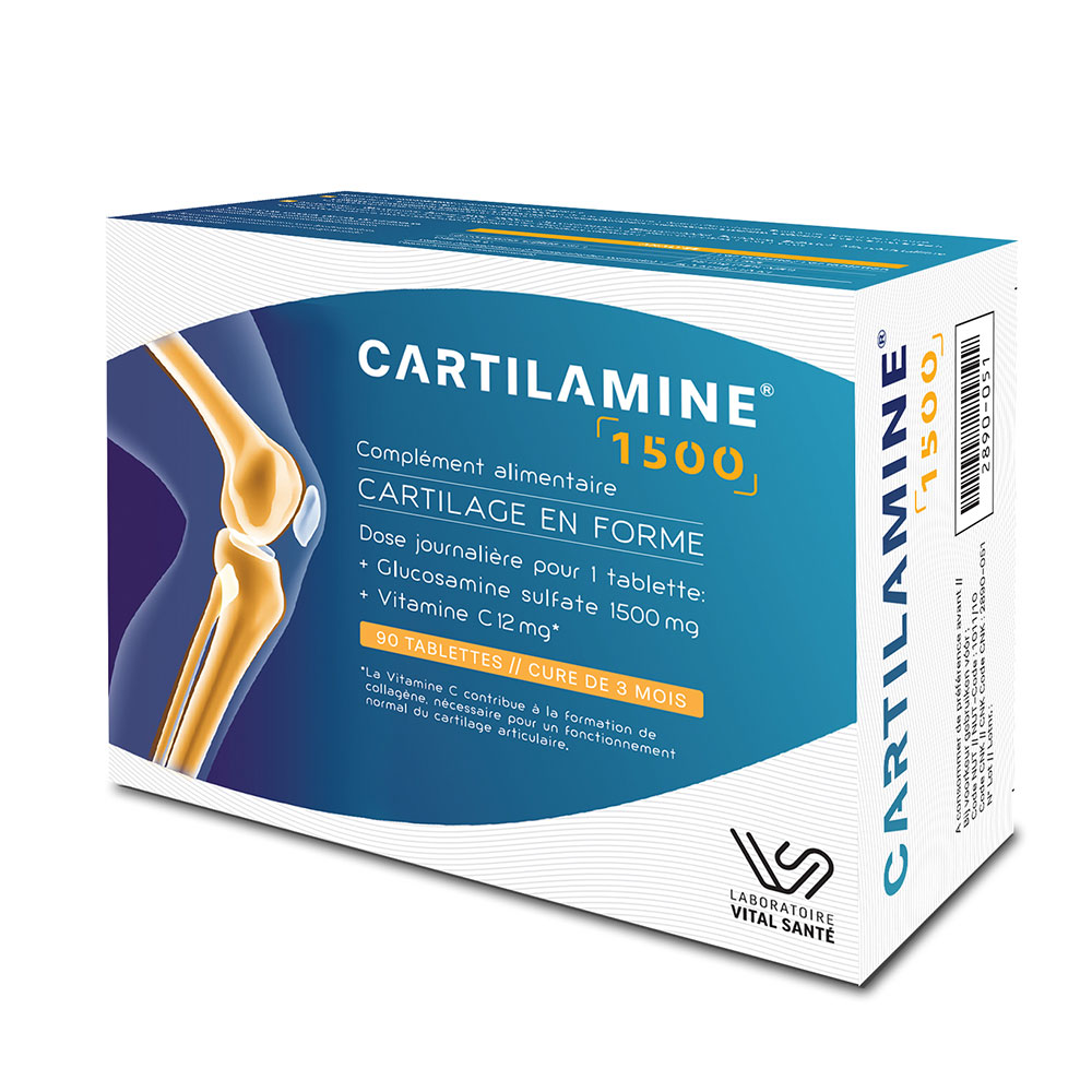 Cartilamine 1500 90 Comprimes Cartilage en forme Effi Science