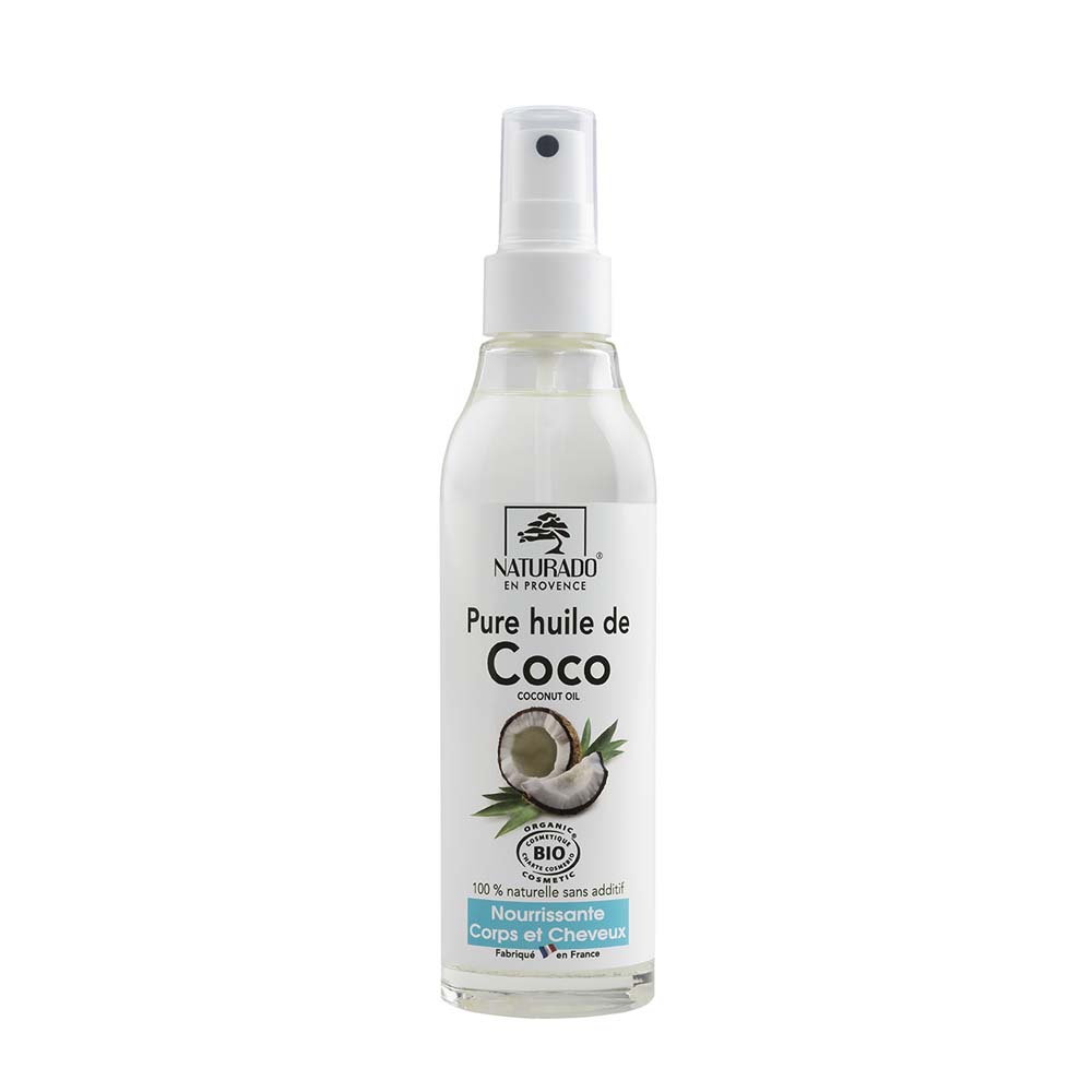 Naturado Spray Huile de Coco Pure Bio Corps et Cheveux 150ml
