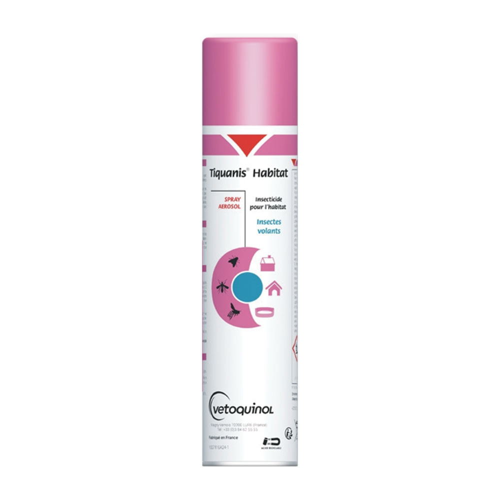 Vetoquinol Tiquanis Spray Insecticide Pour L'Habitat Insectes Volants 300ml