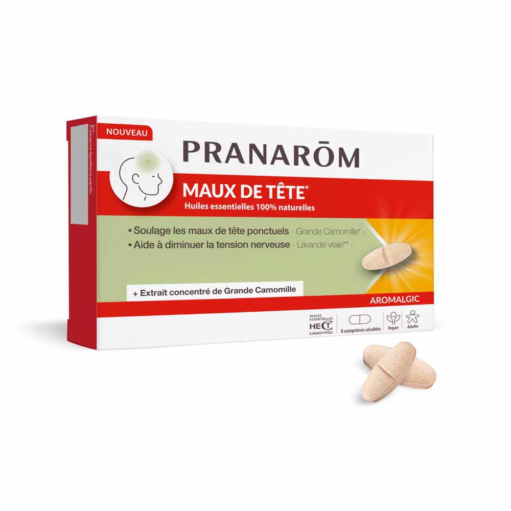 Pranarôm Aromalgic Maux de Tête 8 Comprimés