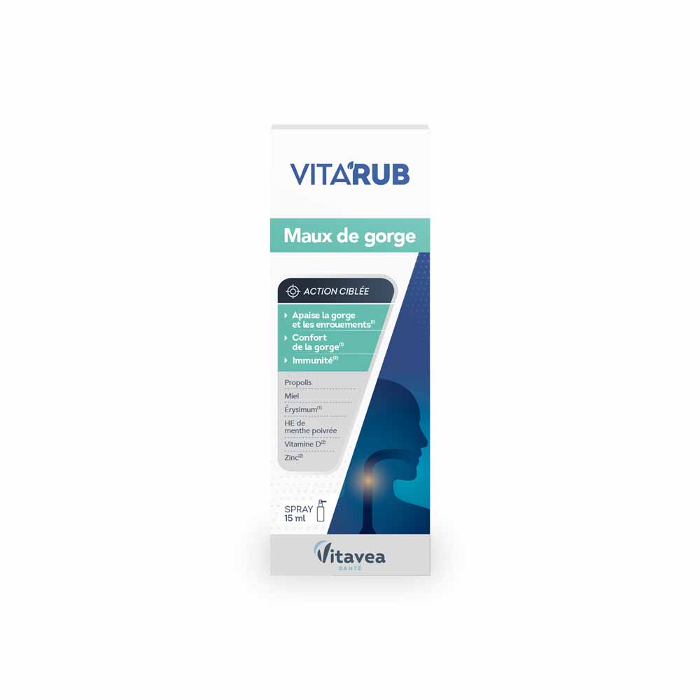 Vitavea Santé Vita'Rub Spray Maux de Gorge 15ml