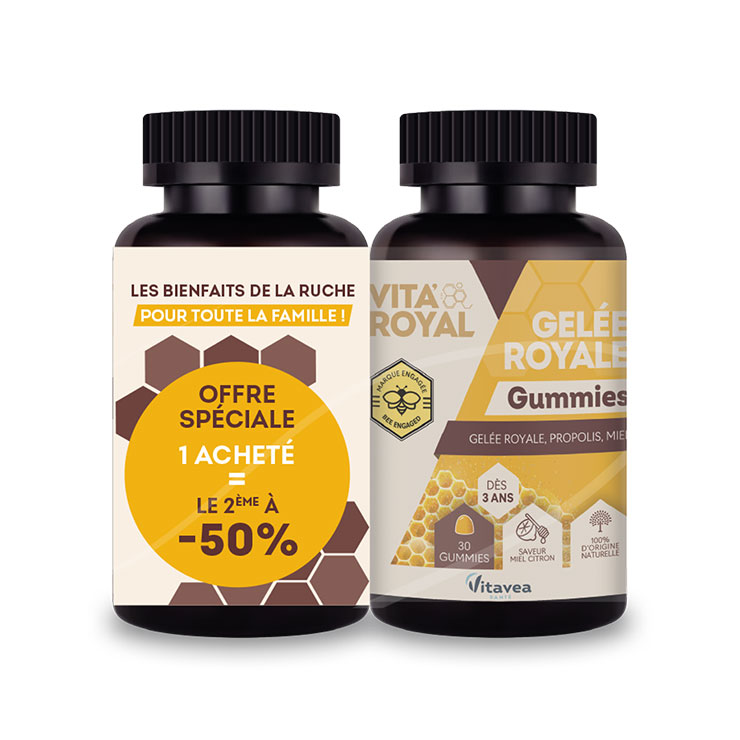 Vitavea Santé Vita'Royal Gelée Royale Immunité Tonus Vitalité 2x30 gummies