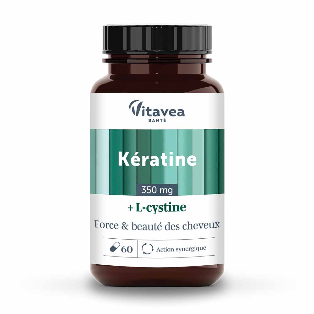 Vitavea Santé Kératine + L-Cystine Force & Beauté des Cheveux 60 Gélules