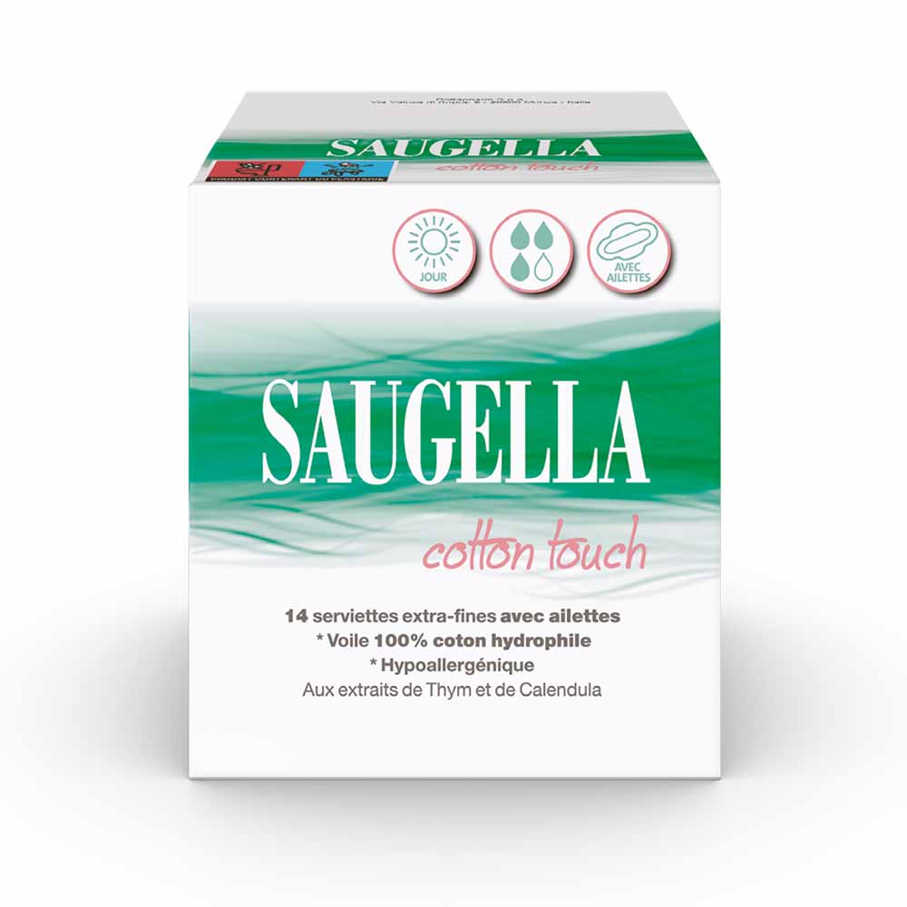 Saugella CottonTouch Serviettes Hygiéniques Jour x14
