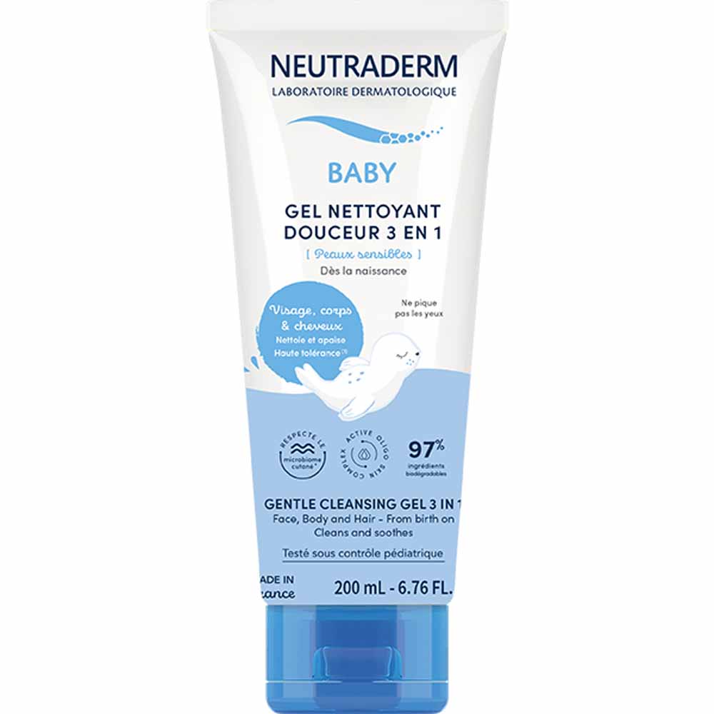 Neutraderm Baby Gel nettoyant douceur 3 en 1 Peaux sensibles 200ml