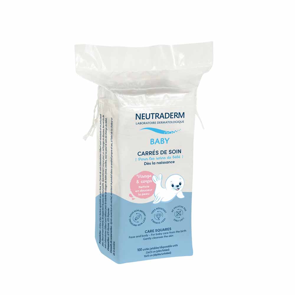 Neutraderm Baby Carrés de soin x100
