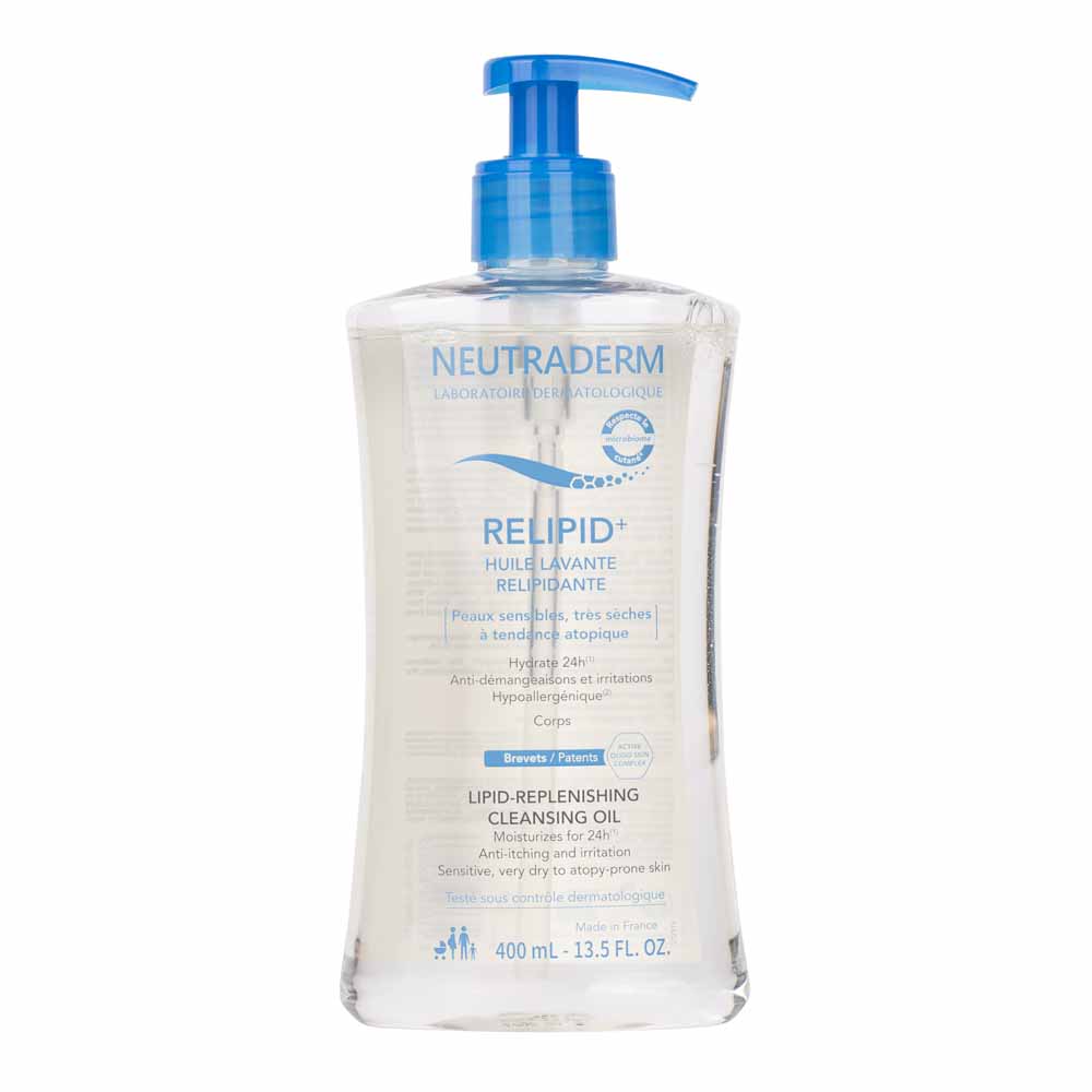 Neutraderm Huile Lavante Relipidante Relipid+ Peaux Sensibles 400ml