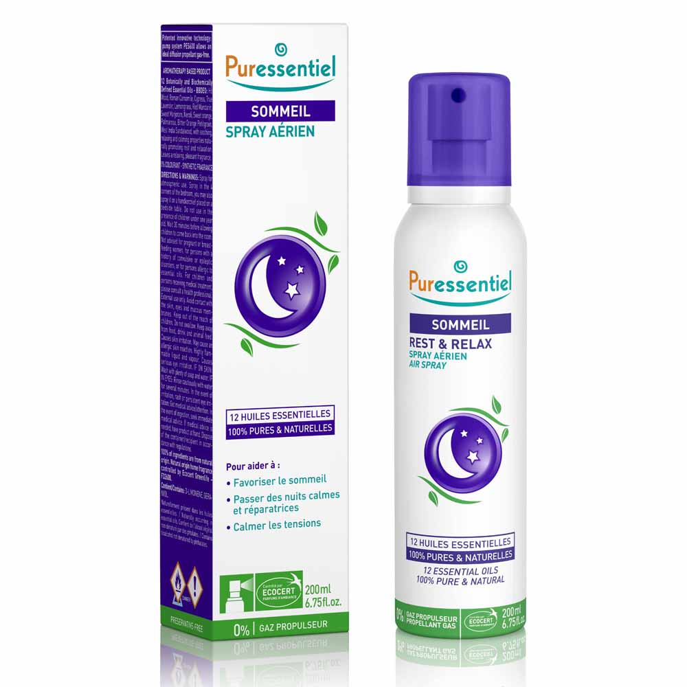 Spray Aerien 12 huiles essentielles 200ml Sommeil - Détente Puressentiel