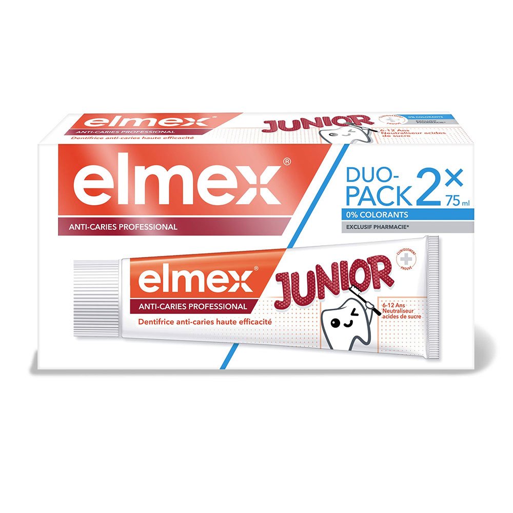 Elmex Anti-Caries Dentifrice Junior 6-12 Ans 2x75ml