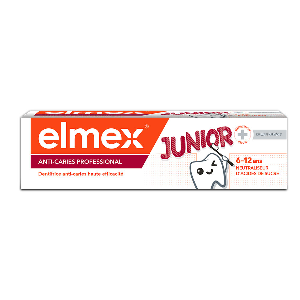 Elmex Anti-Caries Dentifrice Junior 6-12 ans 75ml