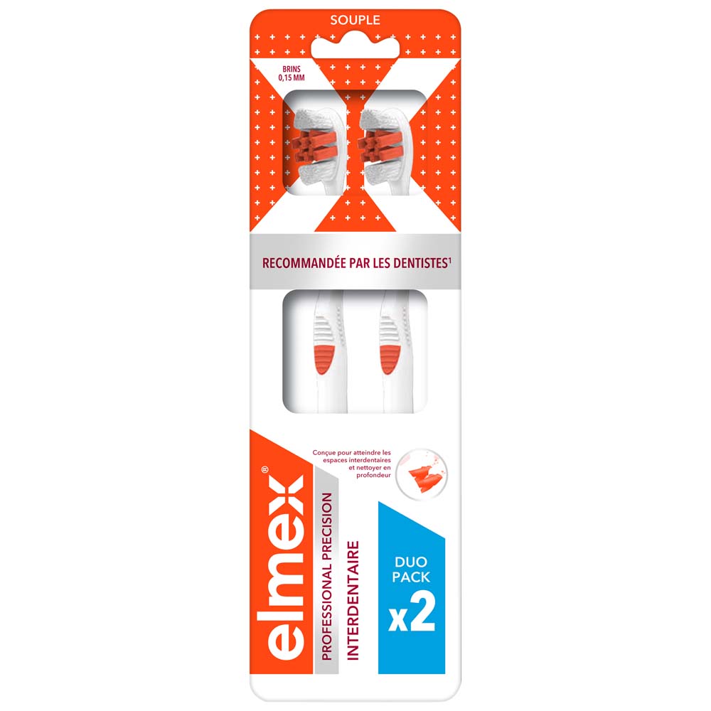 Elmex Anti-caries Professional Précision Interdentaire Brosse A Dents Souple x2
