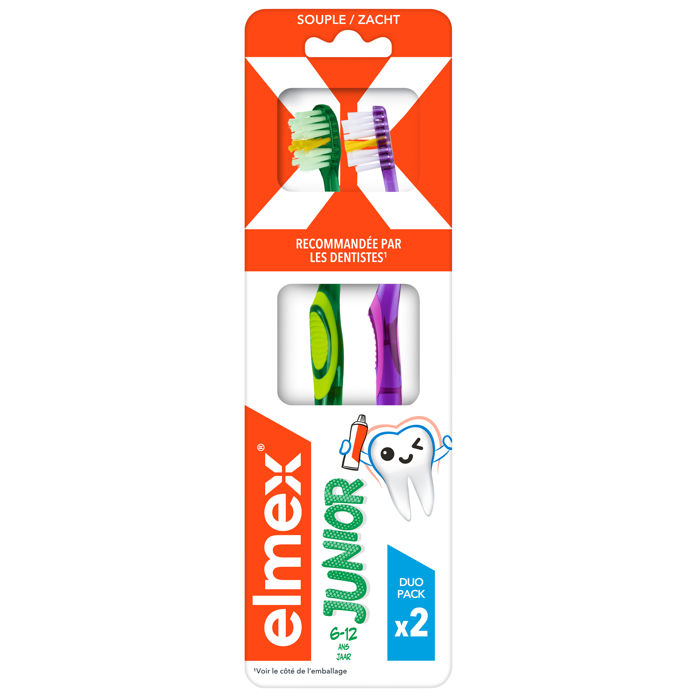 Elmex Anti-Caries Junior Brosse A Dents Souple 6-12 ans x2