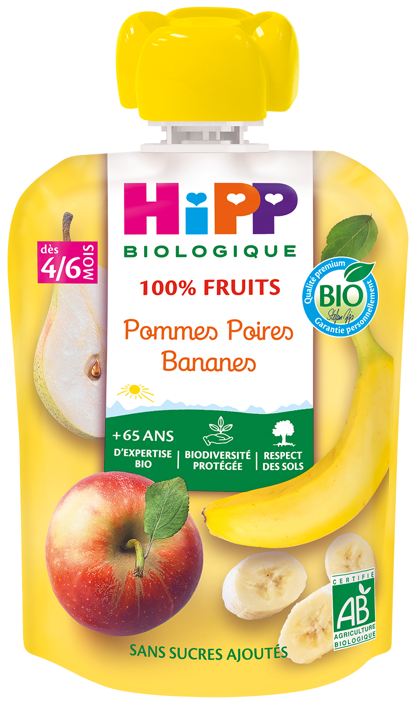 Hipp Gourdes 100% Fruits 4 A 6 Mois 90g