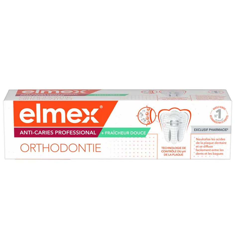 Elmex Anti-caries Professional Dentifrice Orthodontie Goût Menthe 75ml