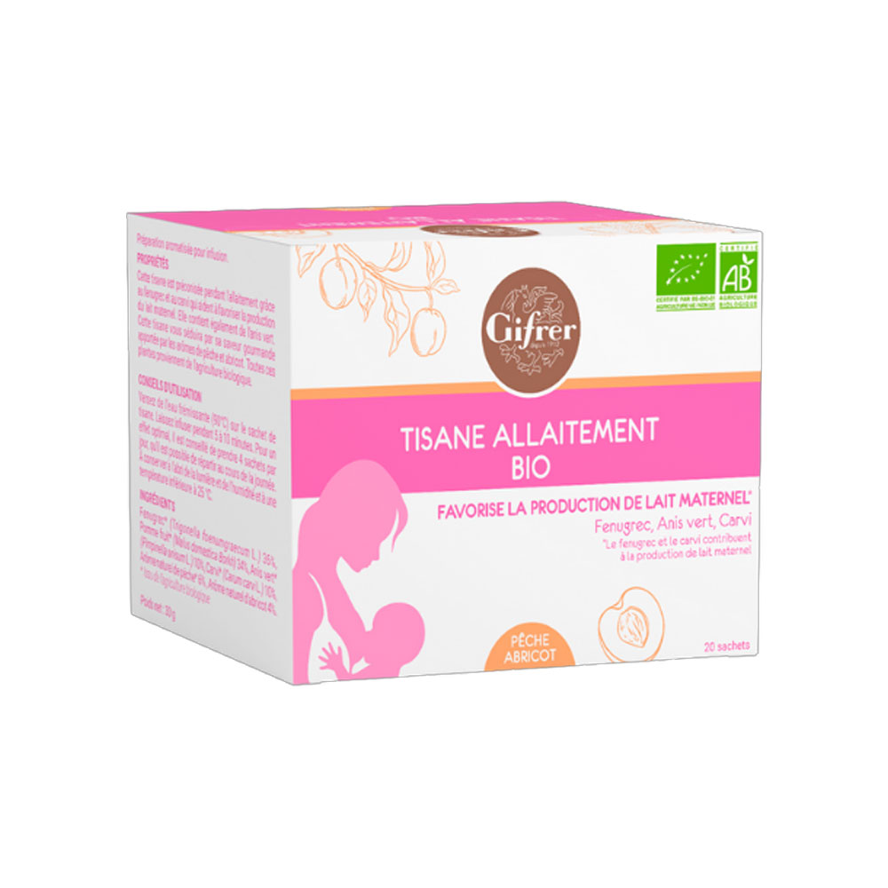 Gifrer Tisane Allaitement Pêche Abricot 20 Sachets