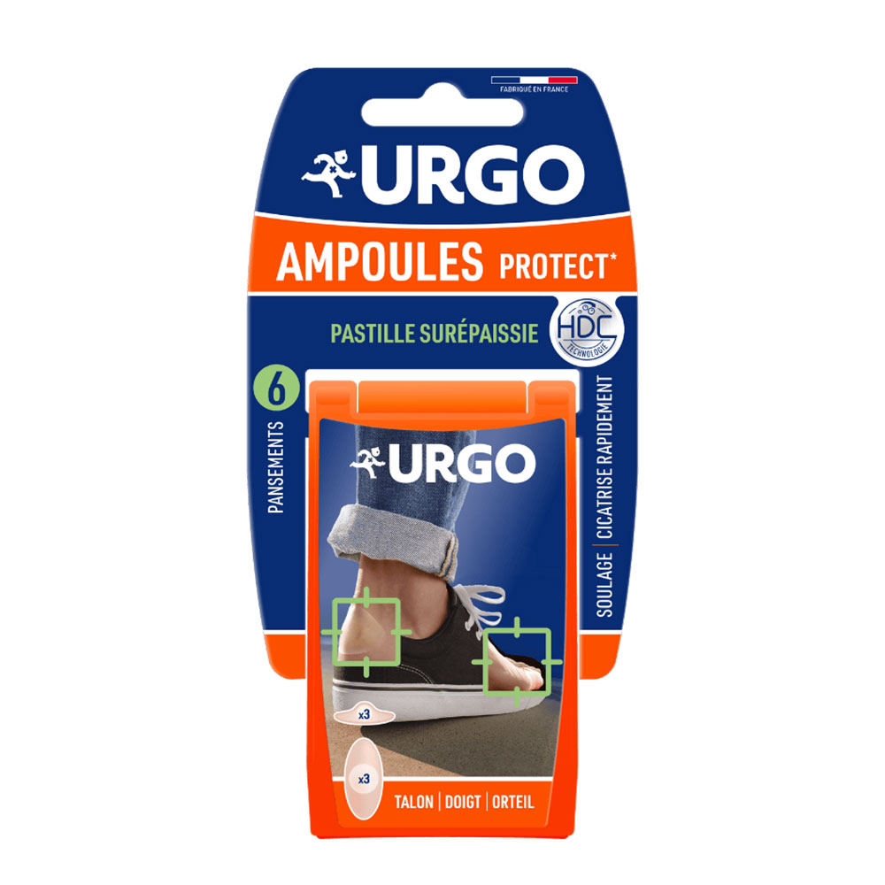 Urgo Pansements Ampoules Surépaissis Talon doigt orteil x6