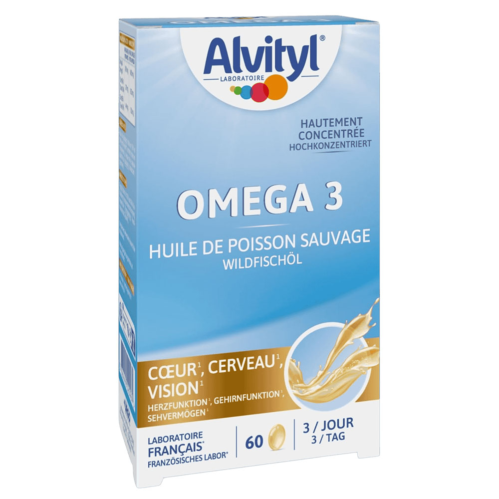 Alvityl Oméga 3 Huile De Poisson Sauvage 60 Capsules