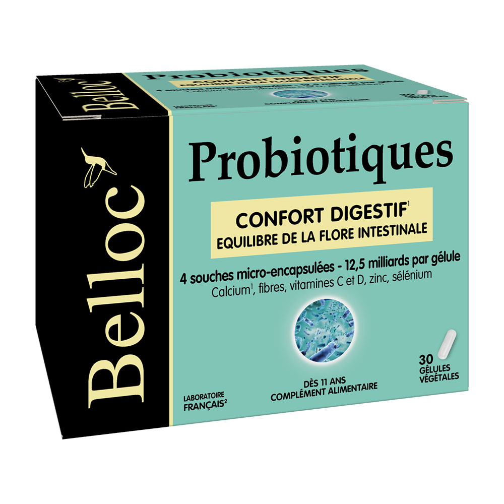 Belloc Probiotiques Confort Digestif x30 gélules végétales