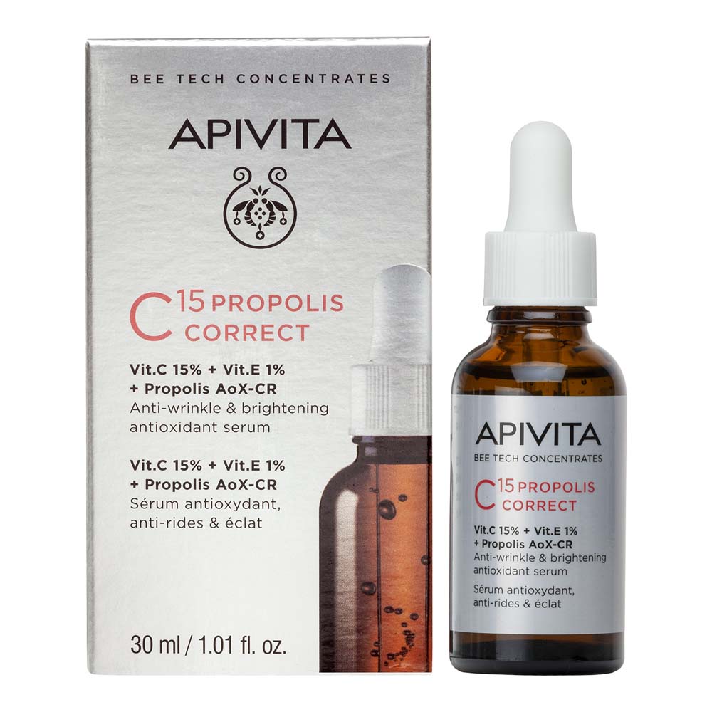 Apivita Bee Tech Concentrates Sérum C15 Propolis Correct Antioxydant anti-rides et éclat 30ml