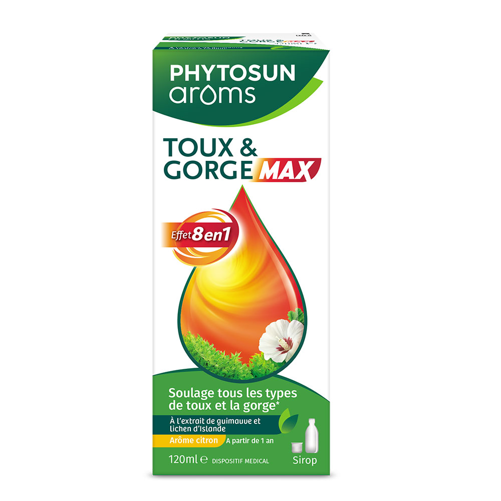 Phytosun Aroms Sirop Toux et Gorge Effet 8en1 120ml